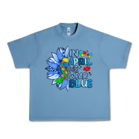 Pebble Blue in april we wear blue sunflower Urban Heavy Tee - Artiststas