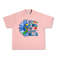 Salmon in april we wear blue sunflower Urban Heavy Tee - Artiststas