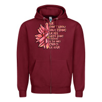 Burgundy pink sunflower and cancer ribbon breast cancer Zipper Hoodie - MaliasSmallBusiness