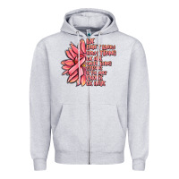 Heather Grey pink sunflower and cancer ribbon breast cancer Zipper Hoodie - MaliasSmallBusiness