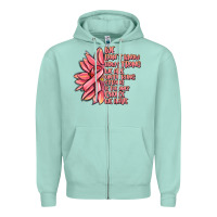 Seafoam pink sunflower and cancer ribbon breast cancer Zipper Hoodie - MaliasSmallBusiness