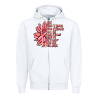 White pink sunflower and cancer ribbon breast cancer Zipper Hoodie - MaliasSmallBusiness