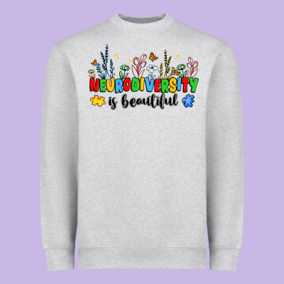 Neurodiversity Is Beautiful Heavyweight Sweatshirt Designed By Jahusdesignshop