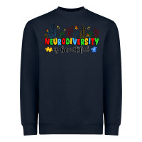 Navy neurodiversity is beautiful Heavyweight Sweatshirt - JahusDesignShop