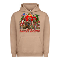 Pigment Burro Army Christmas Home Sweet Home Urban Hoodie - HowdyJamesFarm