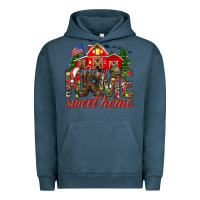 Pigment Midnight Navy Army Christmas Home Sweet Home Urban Hoodie - HowdyJamesFarm