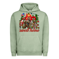 Pigment Oil Green Army Christmas Home Sweet Home Urban Hoodie - HowdyJamesFarm
