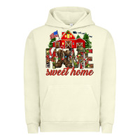 Pigment Pistachio Army Christmas Home Sweet Home Urban Hoodie - HowdyJamesFarm