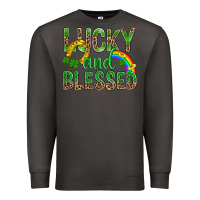 Smoke Lucky And Blessed St Patricks Premium Sweatshirt - BundleAndBundleShop