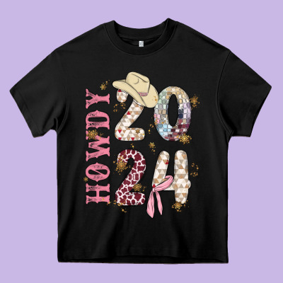 Howdy 2024 Heavy Core Tee Designed By Maliassmallbusiness