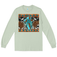 Matcha gemstone leopard cross Long Sleeve Tee - AdoDesignShop