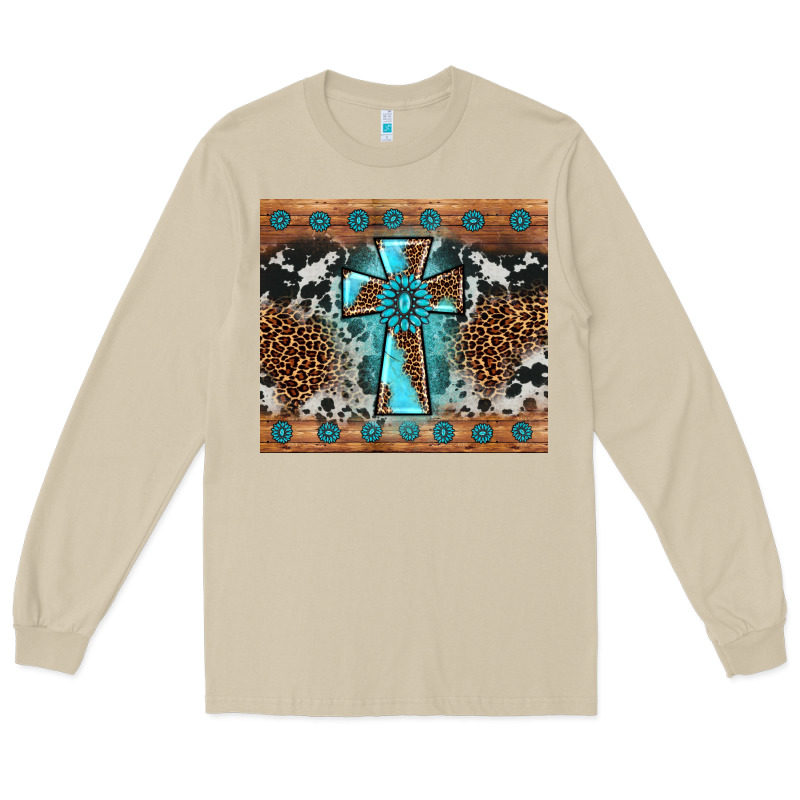 Gemstone Leopard Cross Long Sleeve Tee by AdoDesignShop | Teevron