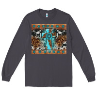Smoke gemstone leopard cross Long Sleeve Tee - AdoDesignShop