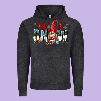 Let It Snow Vintage Hoodie Designed By Fadigitalartstudio