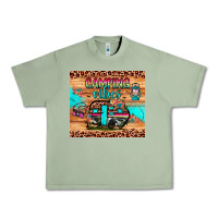 Oil Green camping vibes Urban Heavy Tee - JahusDesignShop