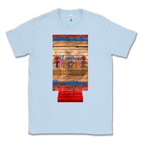 Dusty Blue all american teacher 12 oz slim can cooler Classic Tee - Artiststas