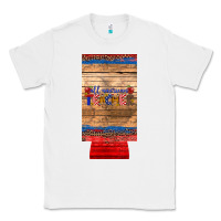 White all american teacher 12 oz slim can cooler Classic Tee - Artiststas