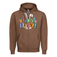 Chestnut mama bunny Zipper Hoodie - MaliasSmallBusiness