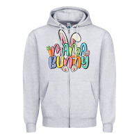 Heather Grey mama bunny Zipper Hoodie - MaliasSmallBusiness