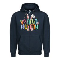 Navy mama bunny Zipper Hoodie - MaliasSmallBusiness