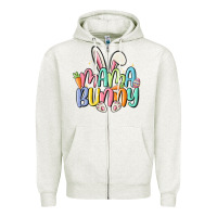 Oatmeal Heather mama bunny Zipper Hoodie - MaliasSmallBusiness