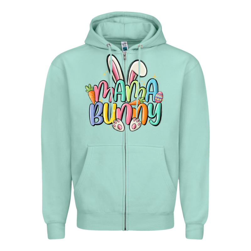 Mama Bunny Zipper Hoodie by MaliasSmallBusiness | Teevron