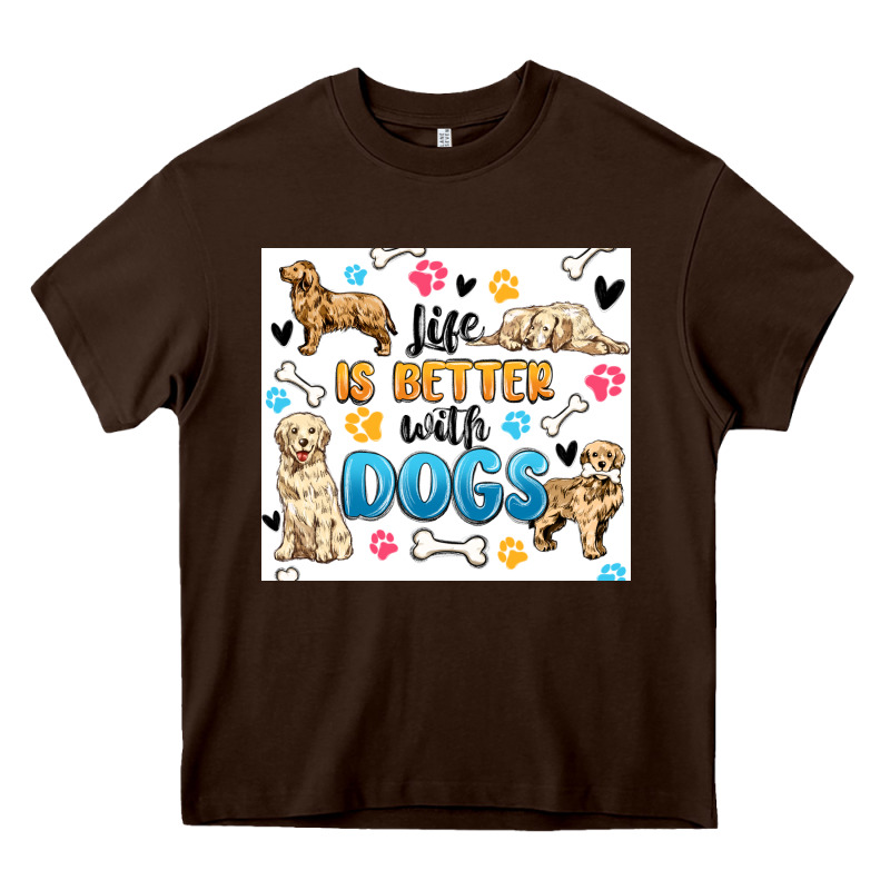 Life Is Better With Dogs Heavy Core Tee by MaliasSmallBusiness | Teevron