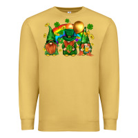 Antique Gold st. patricks  gnomies with rainbow Premium Sweatshirt - BundleAndBundleShop
