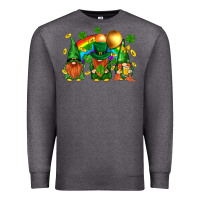 Charcoal Heather st. patricks  gnomies with rainbow Premium Sweatshirt - BundleAndBundleShop