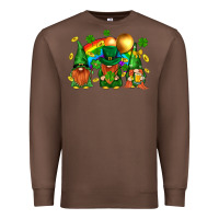Chestnut st. patricks  gnomies with rainbow Premium Sweatshirt - BundleAndBundleShop