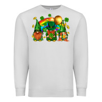 Dove Grey st. patricks  gnomies with rainbow Premium Sweatshirt - BundleAndBundleShop