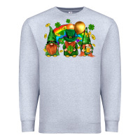 Heather Grey st. patricks  gnomies with rainbow Premium Sweatshirt - BundleAndBundleShop