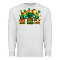 Oatmeal Heather st. patricks  gnomies with rainbow Premium Sweatshirt - BundleAndBundleShop