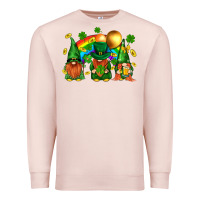 Pale Pink st. patricks  gnomies with rainbow Premium Sweatshirt - BundleAndBundleShop