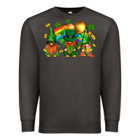 Smoke st. patricks  gnomies with rainbow Premium Sweatshirt - BundleAndBundleShop