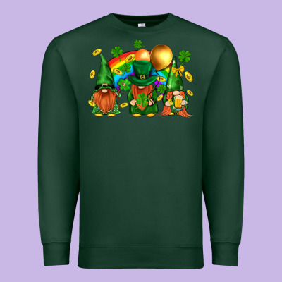 St. Patricks  Gnomies With Rainbow Premium Sweatshirt Designed By Bundleandbundleshop
