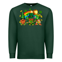 Sports Green st. patricks  gnomies with rainbow Premium Sweatshirt - BundleAndBundleShop