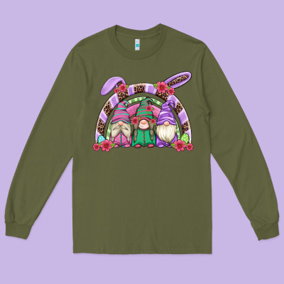 Easter Gnomes Rainbow Long Sleeve Tee Designed By Artiststas