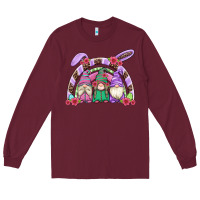 Burgundy easter gnomes rainbow Long Sleeve Tee - Artiststas