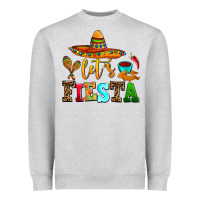 Heather Grey let's fiesta Heavyweight Sweatshirt - AdoDesignShop