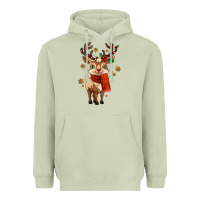 Matcha reindeer in christmas Heavyweight Hoodie - MaliasSmallBusiness