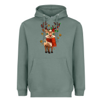 Sage reindeer in christmas Heavyweight Hoodie - MaliasSmallBusiness