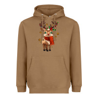 Toasted Coconut reindeer in christmas Heavyweight Hoodie - MaliasSmallBusiness