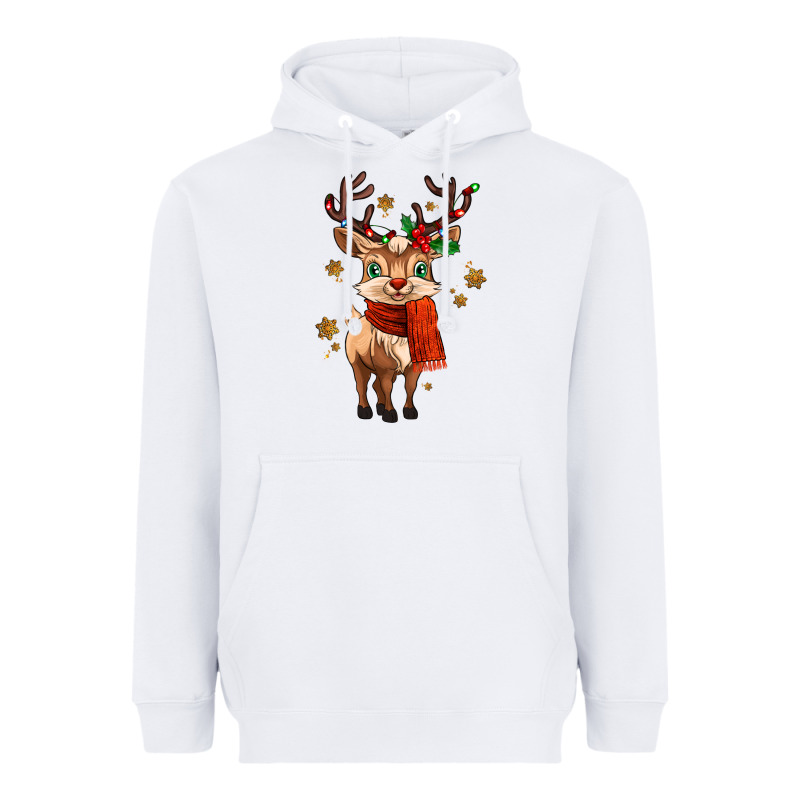 Reindeer In Christmas Heavyweight Hoodie by MaliasSmallBusiness | Teevron