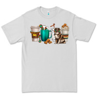 Dove Grey australian shepherd dog coffee cups Premium Tee - texasbilliewilder