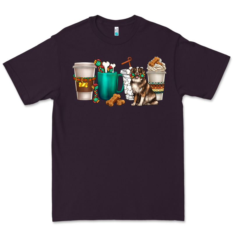 Australian Shepherd Dog Coffee Cups Premium Tee by texasbilliewilder | Teevron