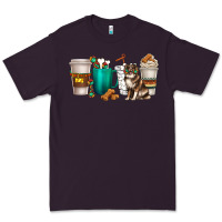 Plum australian shepherd dog coffee cups Premium Tee - texasbilliewilder