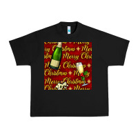 Black merry christmas champagne seamless pattern Urban Heavy Tee - BundleAndBundleShop