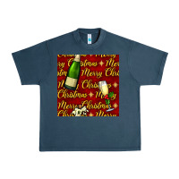 Midnight Navy merry christmas champagne seamless pattern Urban Heavy Tee - BundleAndBundleShop