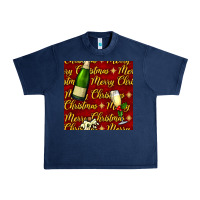 Navy merry christmas champagne seamless pattern Urban Heavy Tee - BundleAndBundleShop